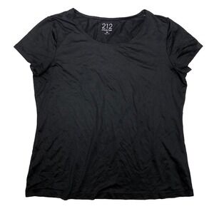 212 Collection T Shirt Women's M Black Short Sleeve Stretch